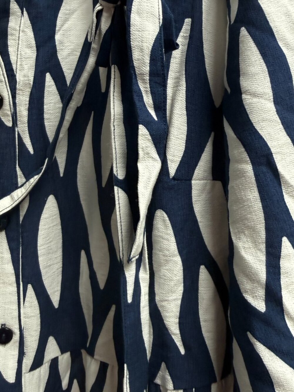 Beautiful Blue & White Midi-Dress MLLE GABRIELLE - Picture 5 of 9